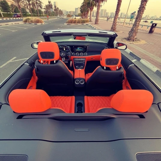 Mercedes Benz E200 Convertible 2022 WHITE RENTAL IN DUBAI - undefined